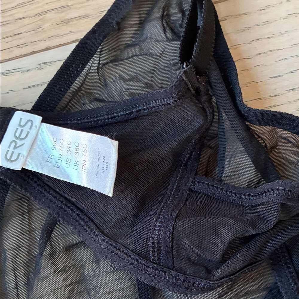 Eres Black and Pink Lace Bras- sz 34C - Picture 9 of 12